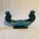 Double ceramic candle holder