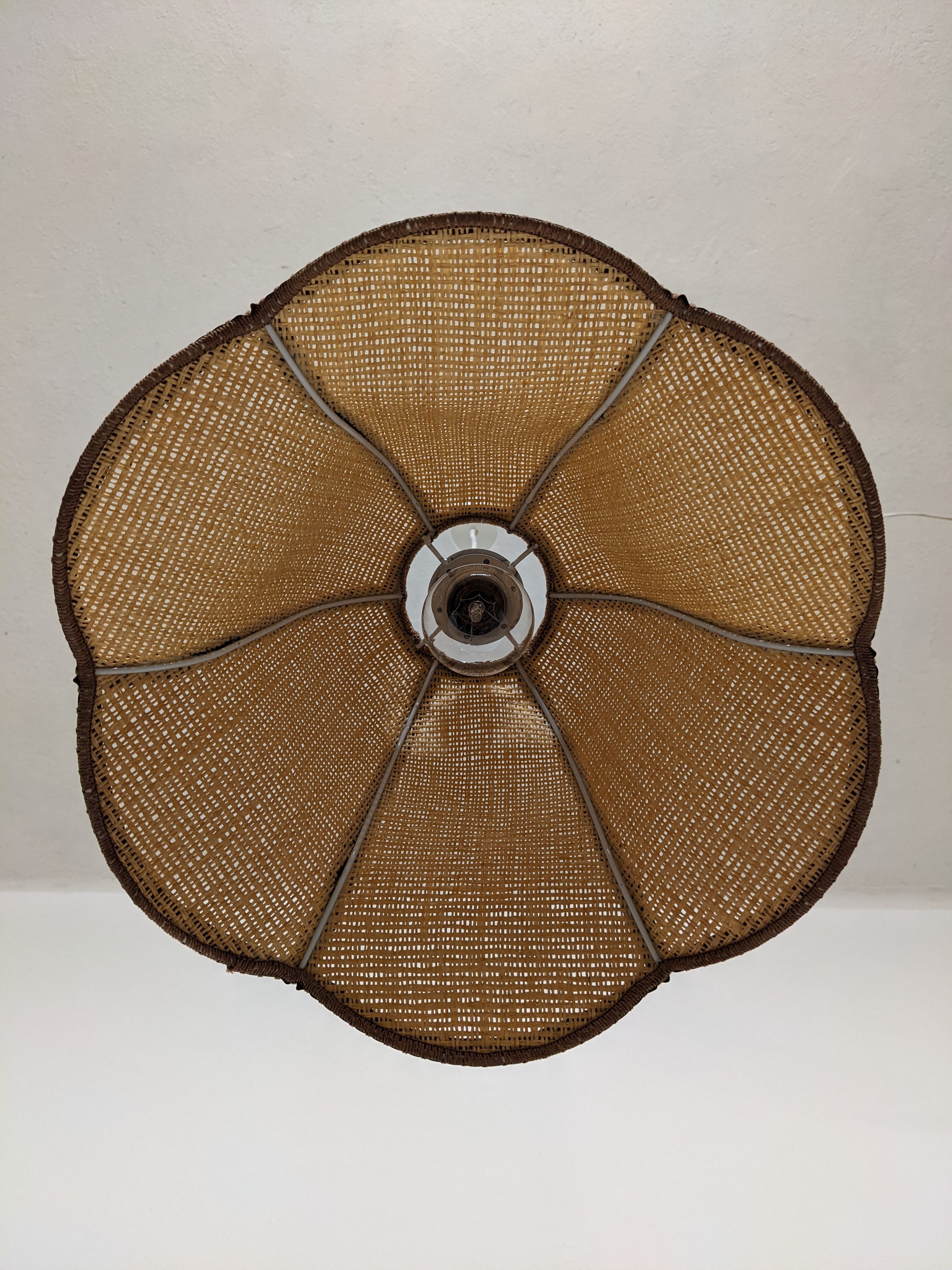 Rattan flower suspension from the 60s/70s