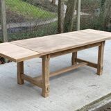 Renovated extendable farmhouse table in raw oak 255cm