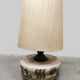 Vintage large ceramic table lamp 'Green garden'