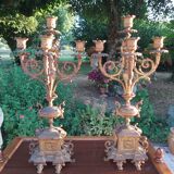 Pair of bronze candelabra nineteenth century