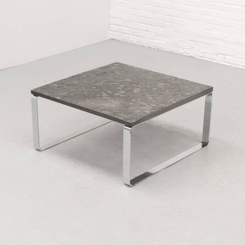 Table basse en ardoise Draenert des années 1970