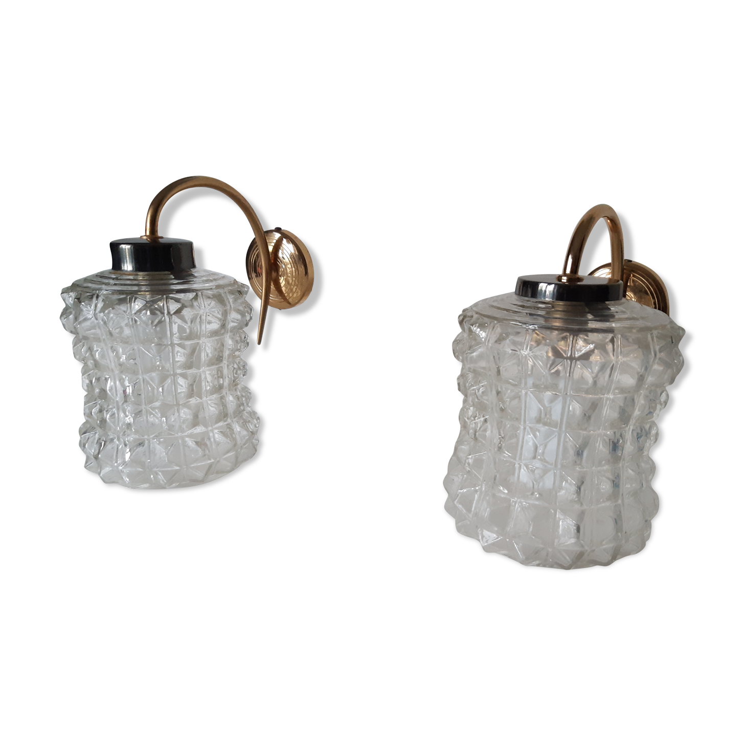 Paire d'appliques vintage