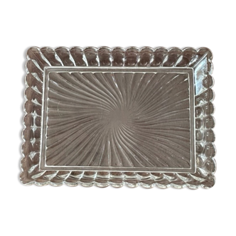 Plateau Baccarat cristal XIXème siècle