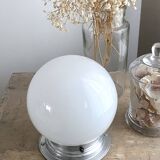 Small opaline globe table lamp