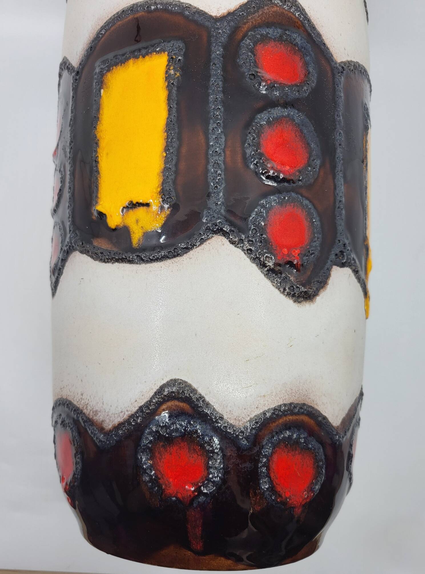 Vase West Germany in multicoloured ceramic Germany 1960