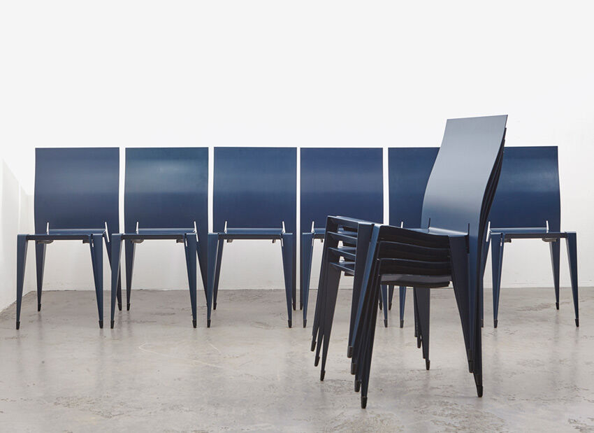 Set of 8 fulfil dining chairs by Mart van Schijndel for Lensvelt 1989
