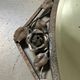 Vintage antique art deco mirror with hanging chain