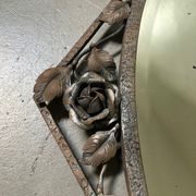Vintage antique art deco mirror with hanging chain
