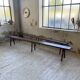Pair of 3m solid oak farmhouse benches