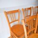 Set of 6 luterma blond wood bistro chairs 1950