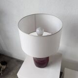Red ceramic table lamp from the 70s