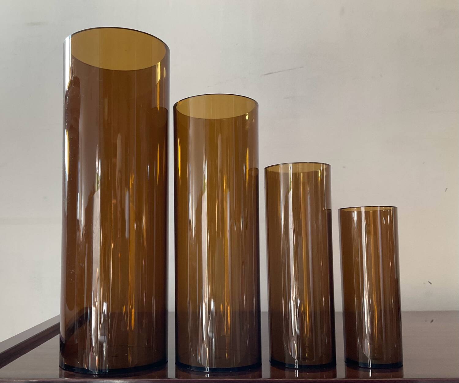 Series of 4 Jacques Bedat nesting vases from the 70s