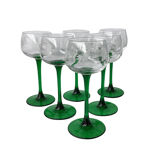 French Roemer Alsace glasses chiseled Luminarc