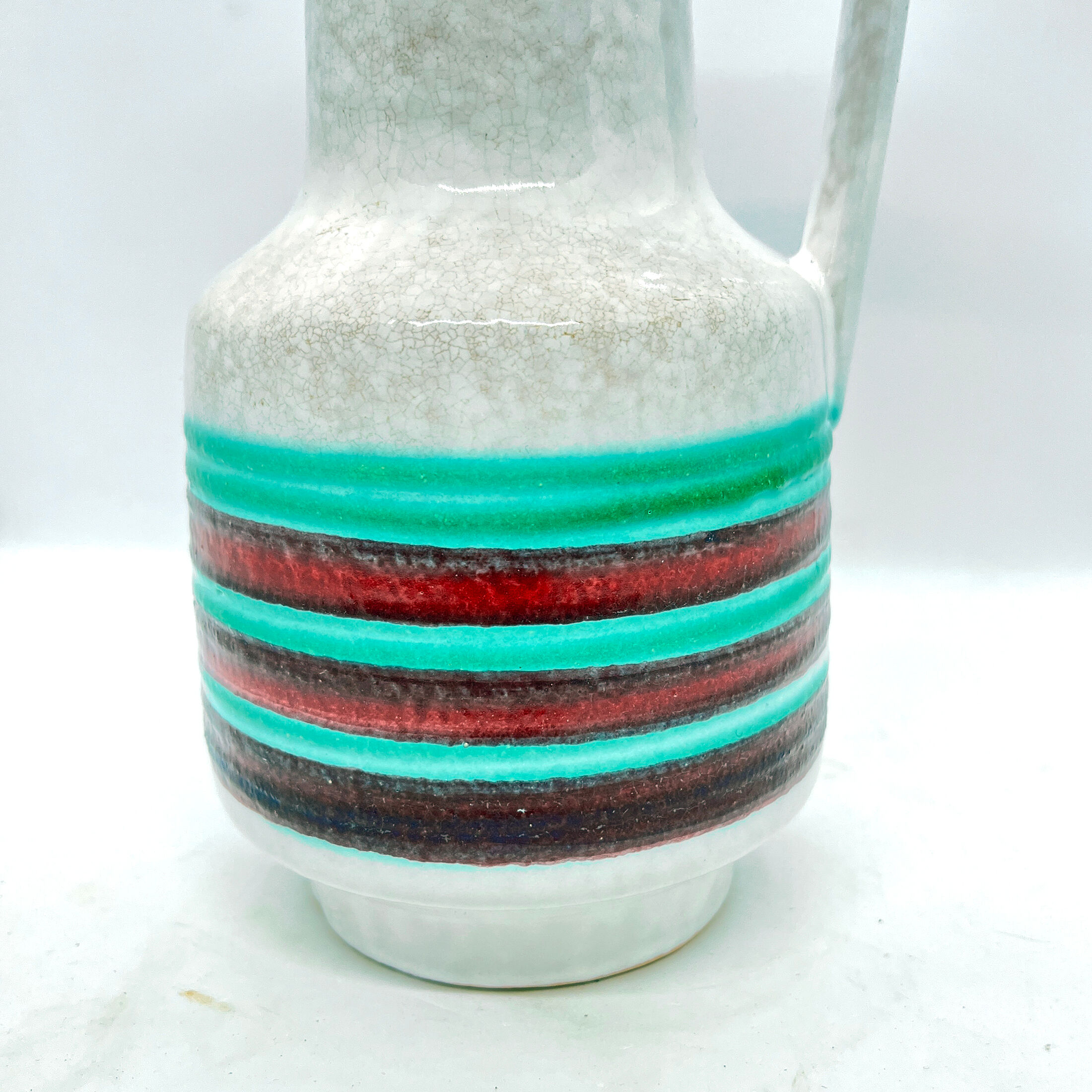 Ceramic vase with handle VEB Haldensleben, Germany, 1970s