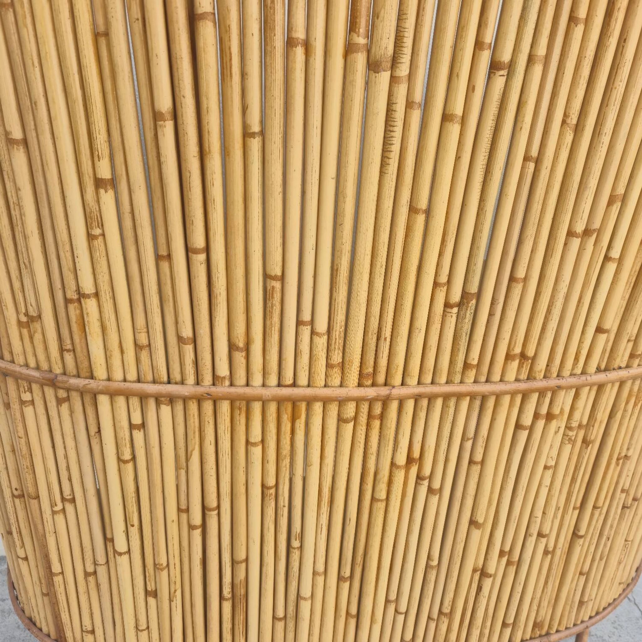 Vintage rattan bamboo bar 1950s