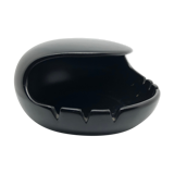 Vintage black ceramic ashtray