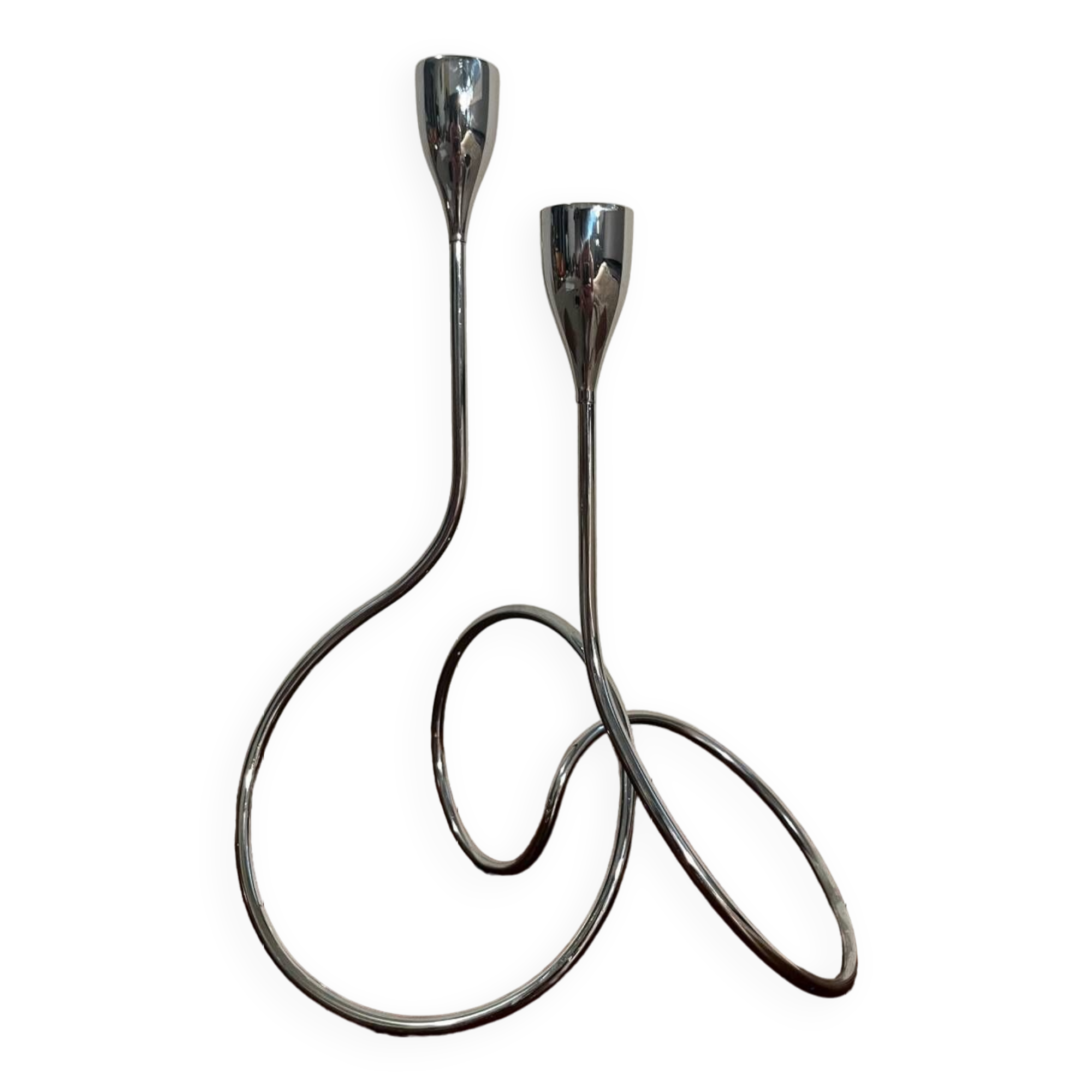 Black Blum double design metal candle holder