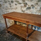 French 19th-century oak draper's table – Antique kitchen island console