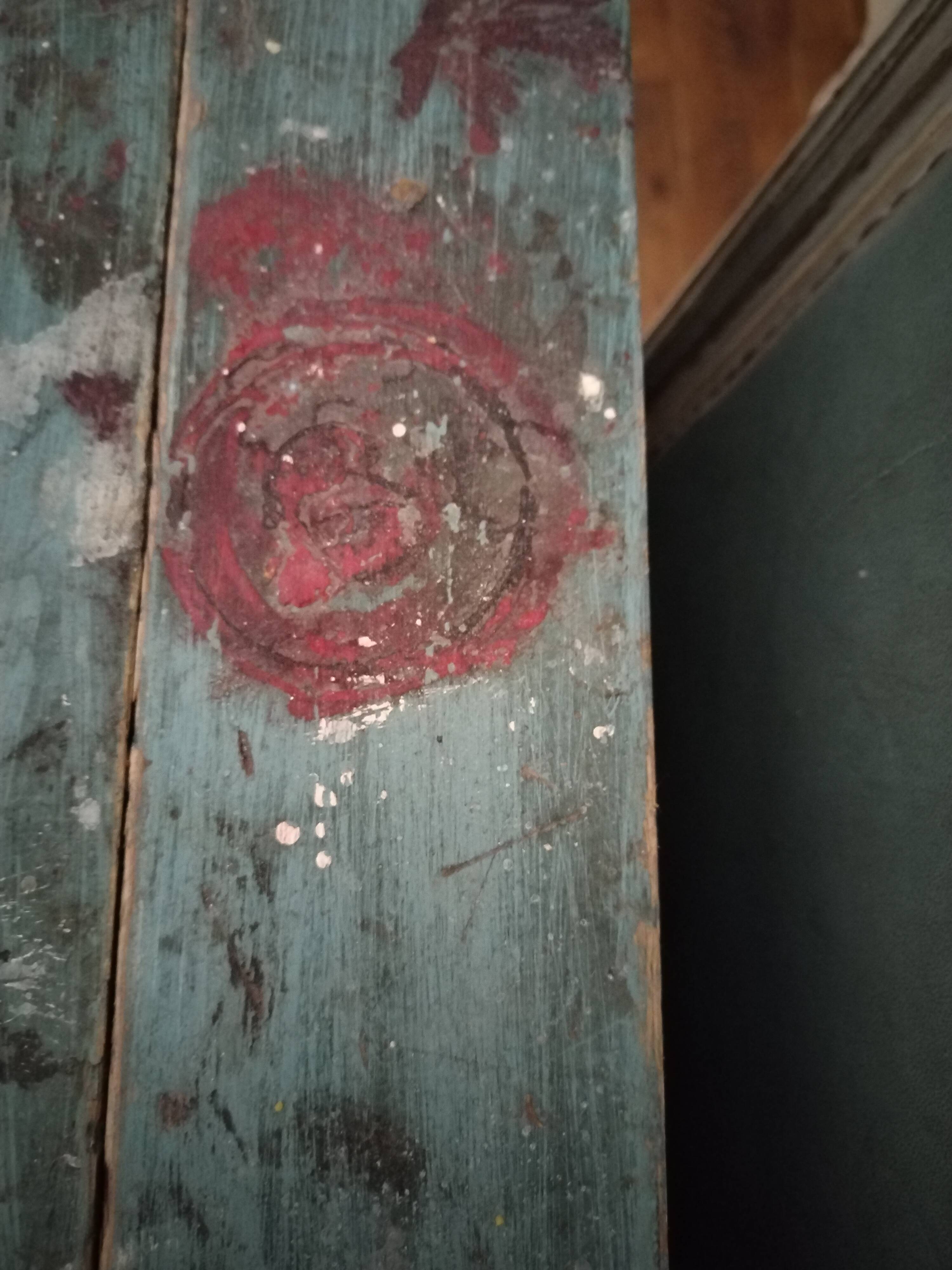 Old patinated wooden chest 18th