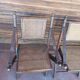 Set of 4 folding chairs old colonial style