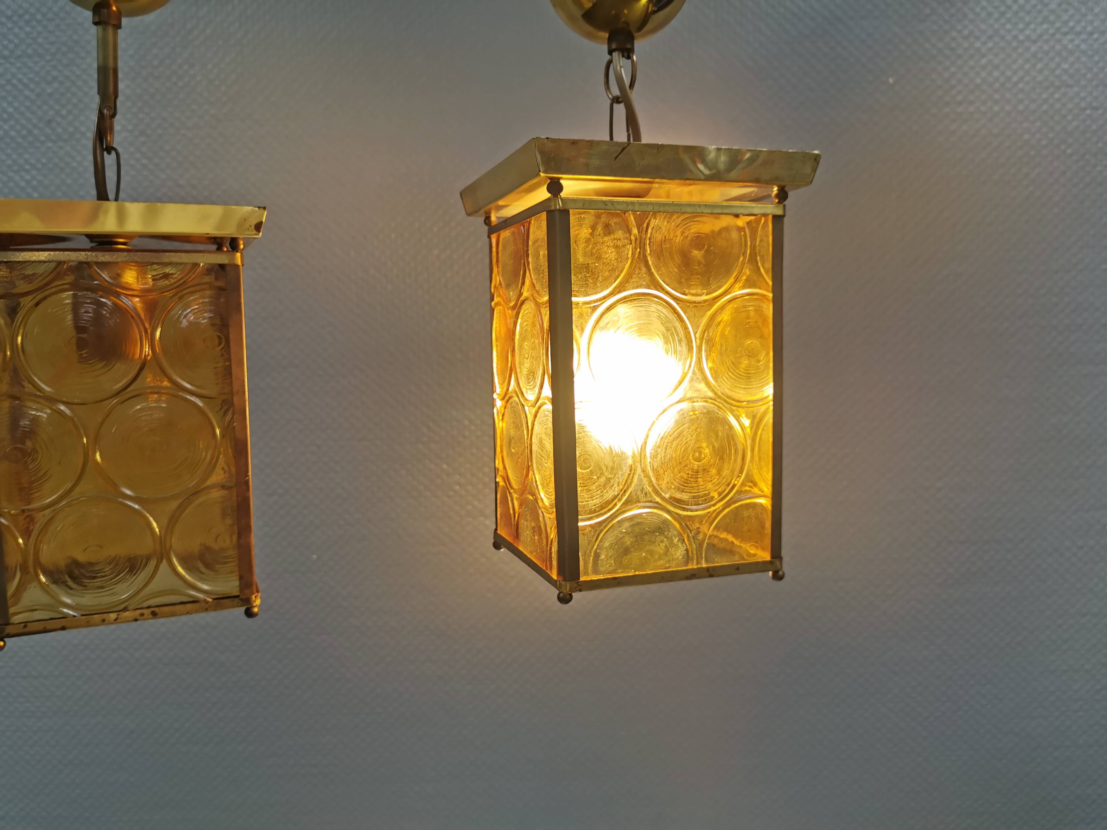 Two lantern lamps from Fischer Leuchten, 1960s–70s.