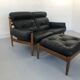 Sofa and Pouffe by E. Merthen, Ire Møbler, Sweden, 1960s