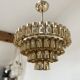 Brass tube chandelier from the 1960s, attributed to Sciolari.