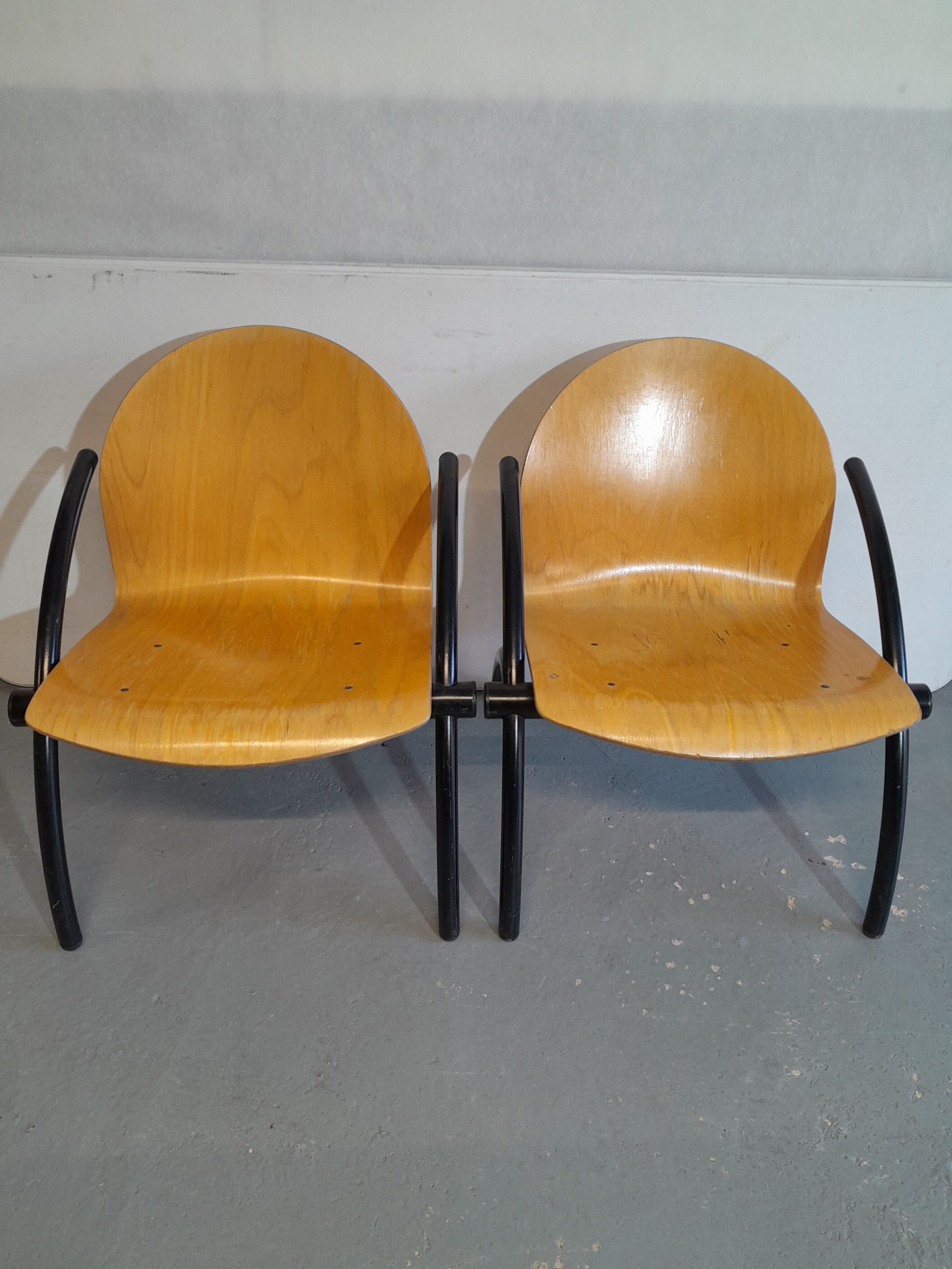 2 vintage low chairs