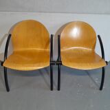2 vintage low chairs