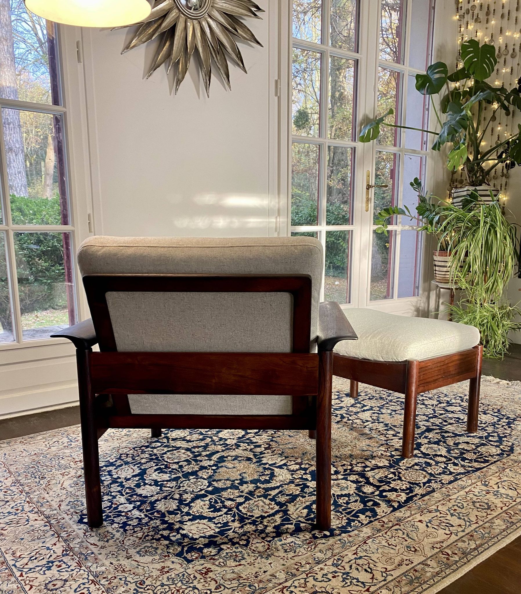 Armchair & Ottoman Hans Olsen – Vatne Møbler Denmark, 1960 Rosewood