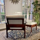 Fauteuil & Ottoman Hans Olsen – Vatne Møbler Danemark, 1960 Palissandre