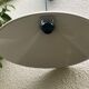 Blue and white painted metal hanging and its mount and drop