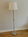 wood and brass floor lamp - Sweden 1950s/60s