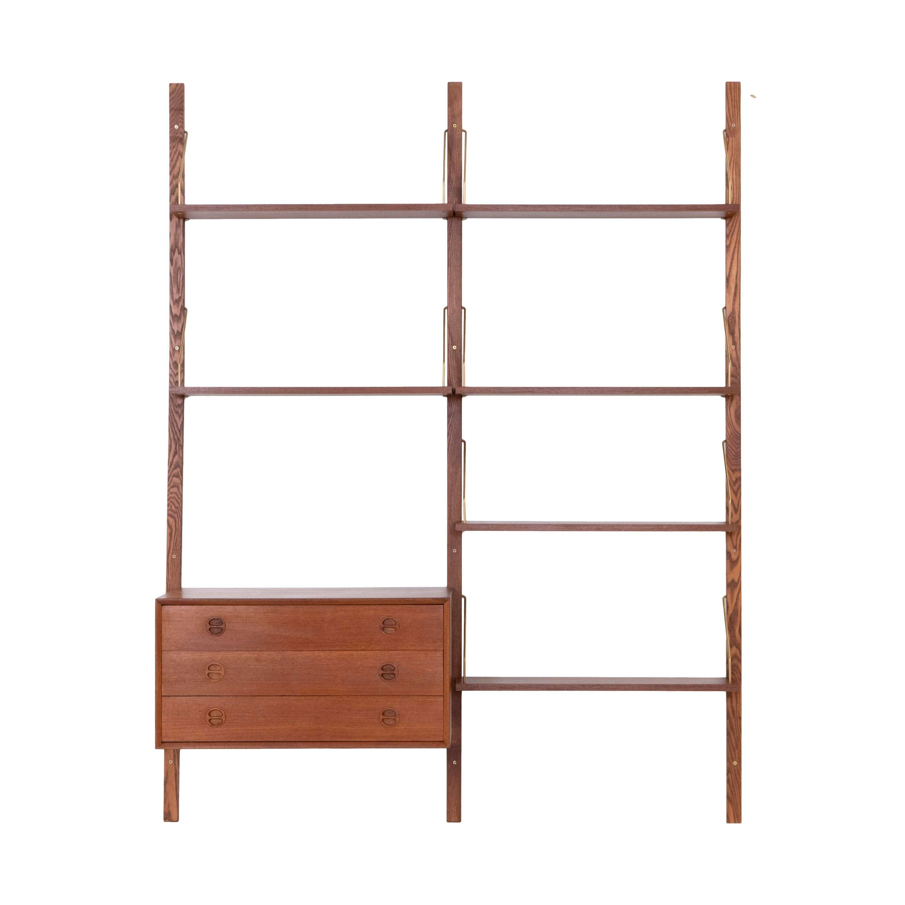 Teak modular shelving unit, Danish design, 1960s, made in Denmark