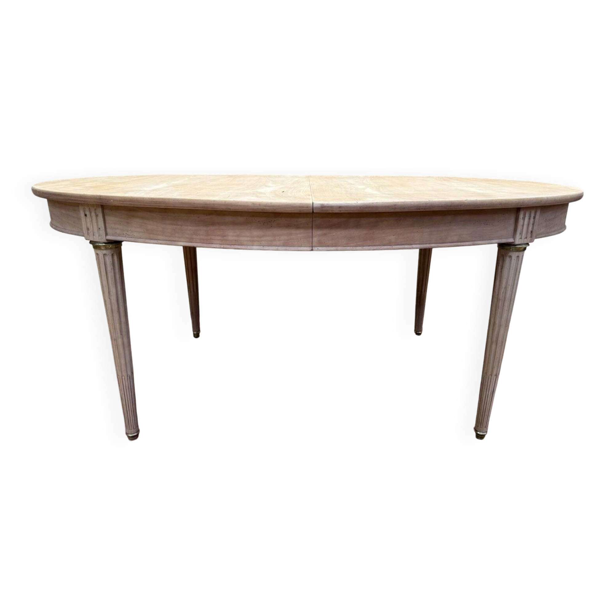 Oval Louis XVI dining table in cherry wood.