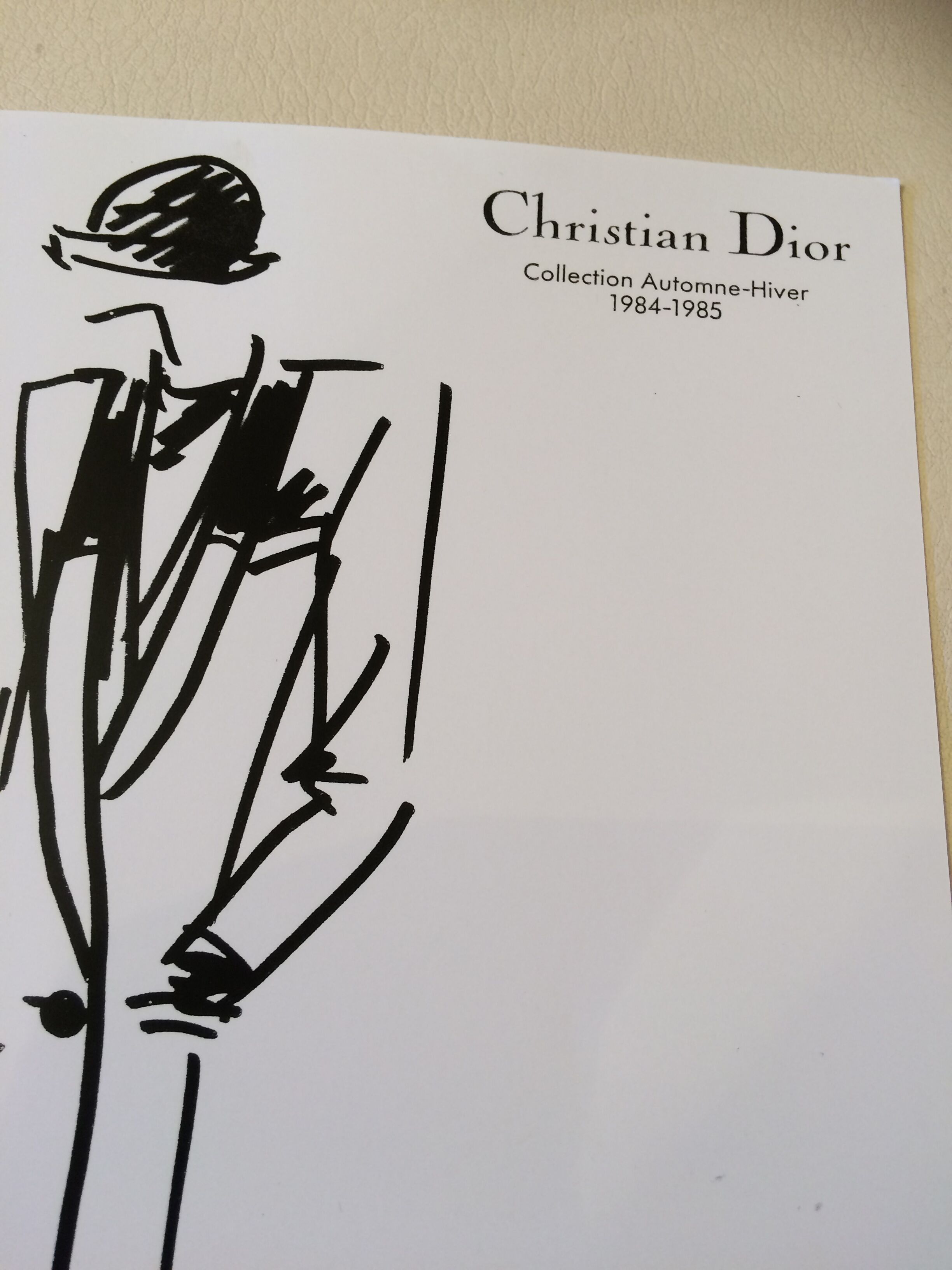 Christian dior: nice illustration / drawing / sketch of 80s press press mode