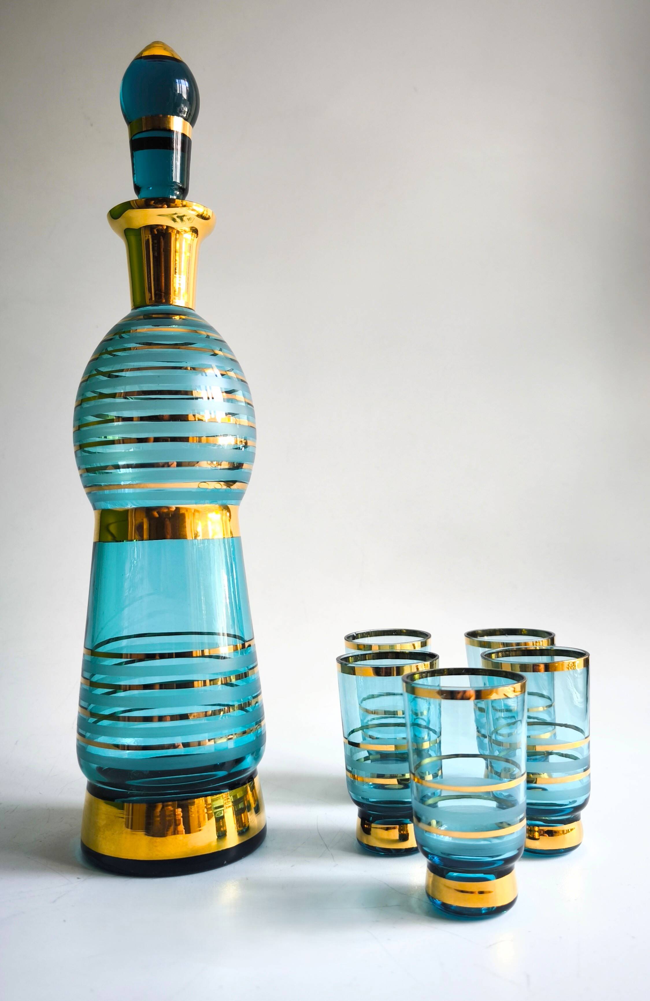 Mid Century Modern liquor set Toscana 1960s