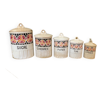 Art Deco spice jars