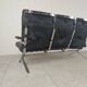 Vintage black leather and chrome sofa, 1970s