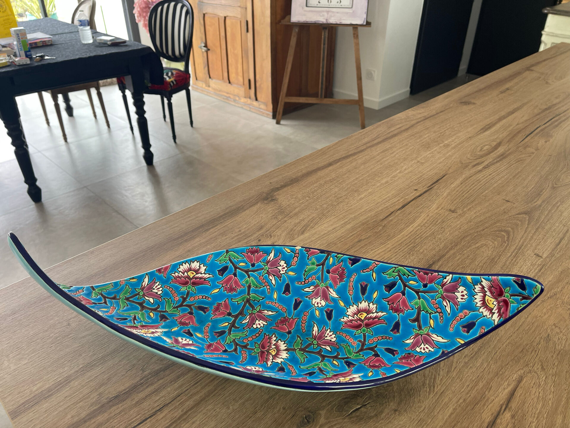 Plat navette émaux de Longwy