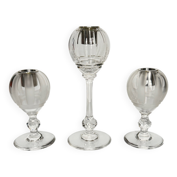 Saint Louis Crystal Candlesticks | Set of 3 | 20th Century