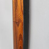 Miroir ovale Art déco en placage de chêne et cadre en pin, Tchécoslovaquie années 1940