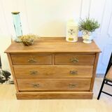 Vintage wooden chest of drawers – 4 drawers – Authentic charm