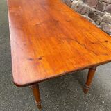 Grande table de café bistrot alsacienne sapin French bistro table 1930