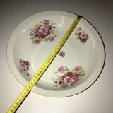 Plat creux en porcelaine à feu motifs fleuries