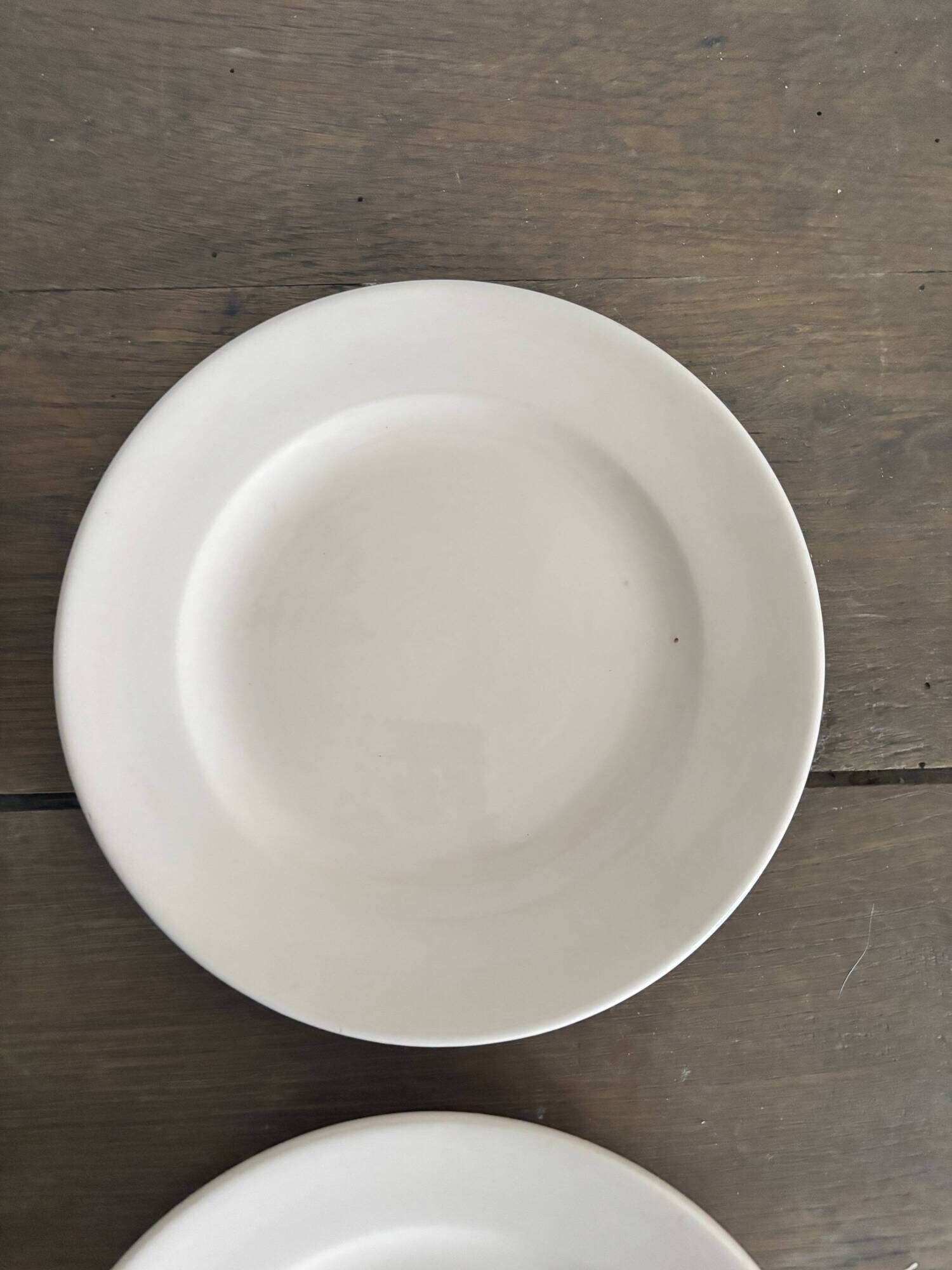 Set of 12 vintage plates Digoin Sarreguemines – Powder pink
