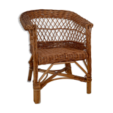 Child in rattan & Wicker Chair