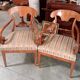 Pair of Biedermeier armchairs in light wood – 19th century