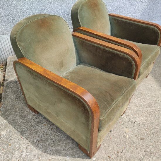 Pair of art deco armchairs